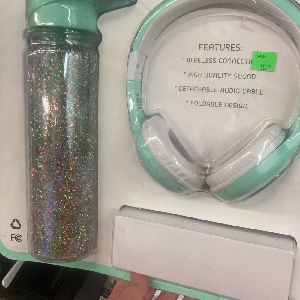 Lime Green Folded Bluetooth Headphones